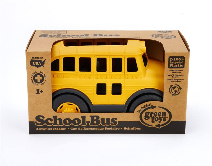 PLAY Juguete ecológico de autobús escolar, [2023 nuevo] [Certificado USD],  sin BPA/ftalato/PVC, juguete de autobús bioplástico reciclado, regalo para