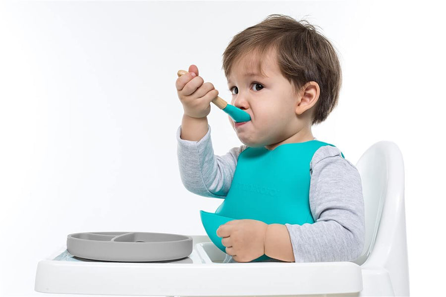 Baby Led Weaning Supplies 10 unidades, juego de alimentación de silicona  para bebés con plato dividido con ventosa, juego de platos de